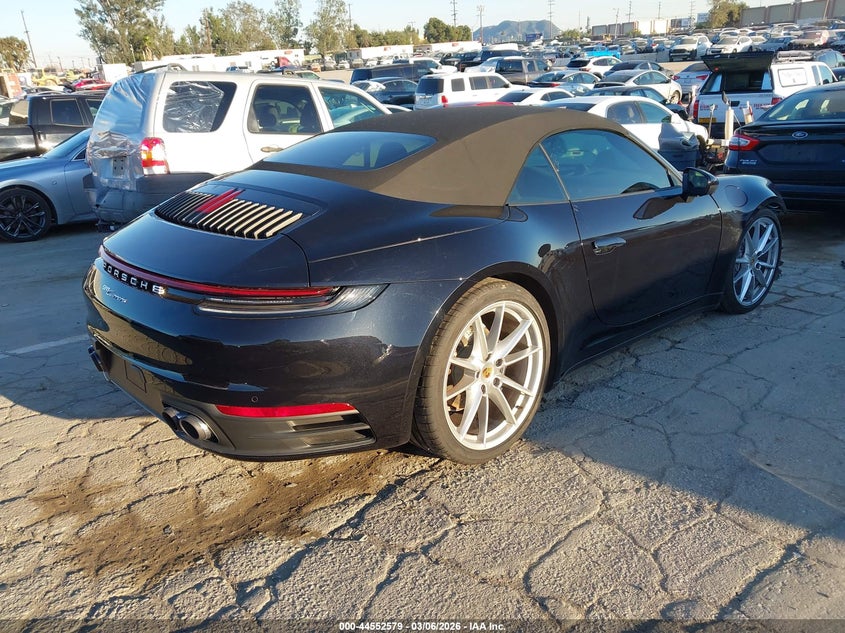 2021 Porsche 911 VIN WP0CA2A93MS239717 IAAI salvage auction — Front End, Salvage (California), sold $43,300 on 2026-04-15 (photo 4)