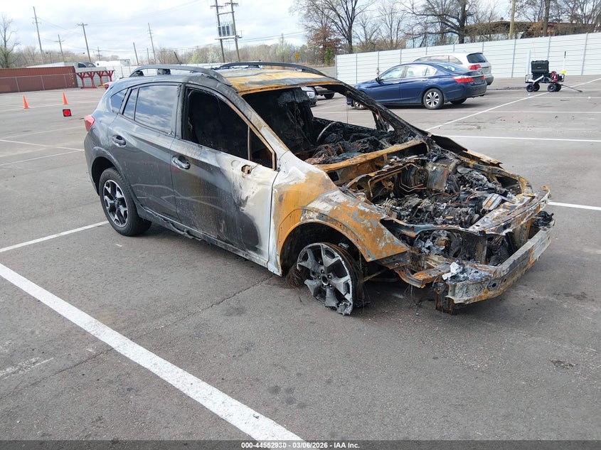 2020 Subaru Xv VIN JF2GTABC3L8205628 IAAI salvage auction — EXTERIOR BURN, Salvage Title, sold $150 on 2026-07-14 (photo 1)