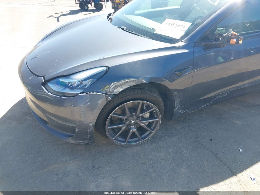 2019 Tesla Model 3 VIN 5YJ3E1EA7KF322760 IAAI salvage auction — LEFT FRONT, Salvage Title, sold $4,925 on 2026-07-23 (photo 6)