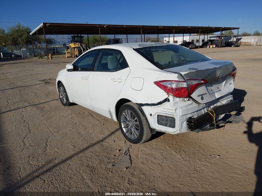 2014 Toyota Corolla VIN 5YFBURHE8EP008250 IAAI salvage auction — REAR END, Salvage Title, sold $2,650 on 2026-07-16 (photo 3)