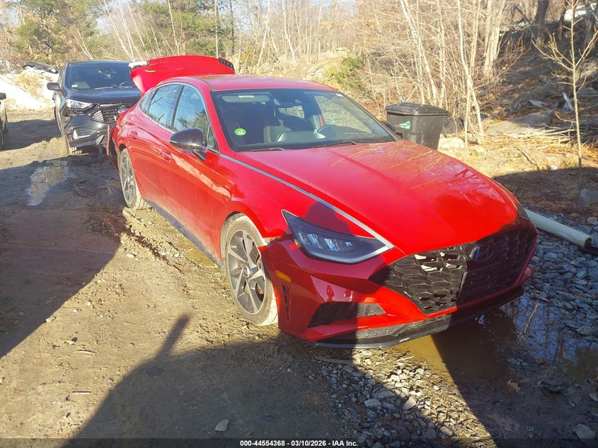 2021 Hyundai Sonata VIN 5NPEJ4J22MH062843 IAAI salvage auction — REAR END, Salvage (Idaho), sold $675 on 2026-07-28 (photo 1)