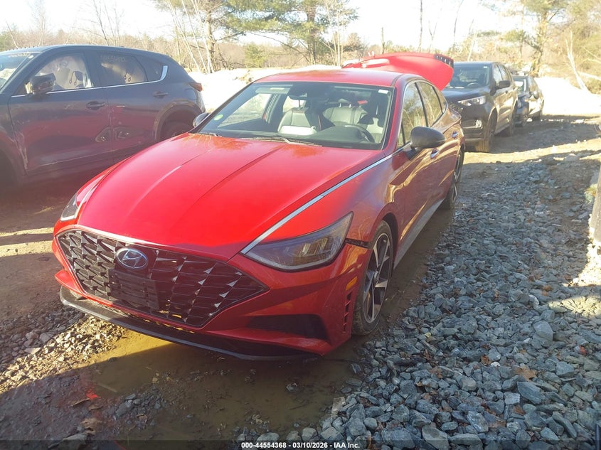 2021 Hyundai Sonata VIN 5NPEJ4J22MH062843 IAAI salvage auction — REAR END, Salvage (Idaho), sold $675 on 2026-07-28 (photo 2)