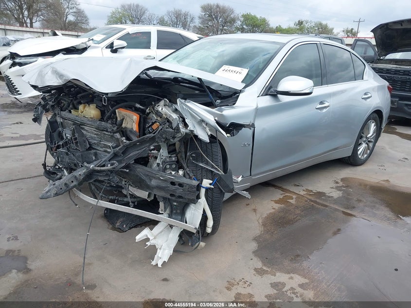 2018 Infiniti Q50 VIN JN1EV7AP0JM354450 IAAI salvage auction — FRONT END, Salvage Title, sold $1,775 on 2026-07-14 (photo 2)