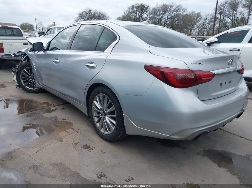 2018 Infiniti Q50 VIN JN1EV7AP0JM354450 IAAI salvage auction — FRONT END, Salvage Title, sold $1,775 on 2026-07-14 (photo 3)