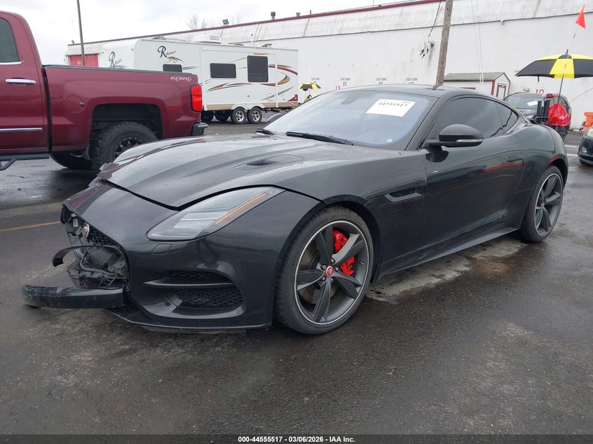 2018 Jaguar F-type VIN SAJD51EE1JCK48594 IAAI salvage auction — FRONT END, Salvage Title, sold $16,850 on 2026-07-20 (photo 2)