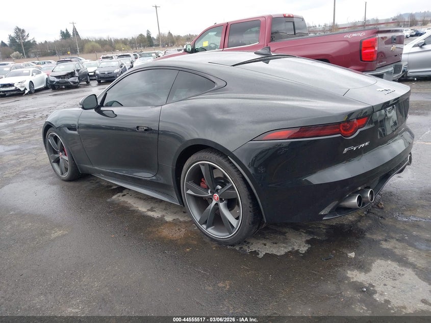 2018 Jaguar F-type VIN SAJD51EE1JCK48594 IAAI salvage auction — FRONT END, Salvage Title, sold $16,850 on 2026-07-20 (photo 3)