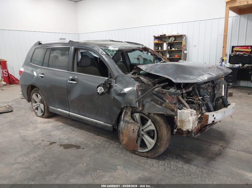 2012 Toyota Highlander VIN 5TDDK3EH1CS111427 IAAI salvage auction — ROLLOVER, Regular (South Dakota), sold $450 on 2026-07-21 (photo 1)