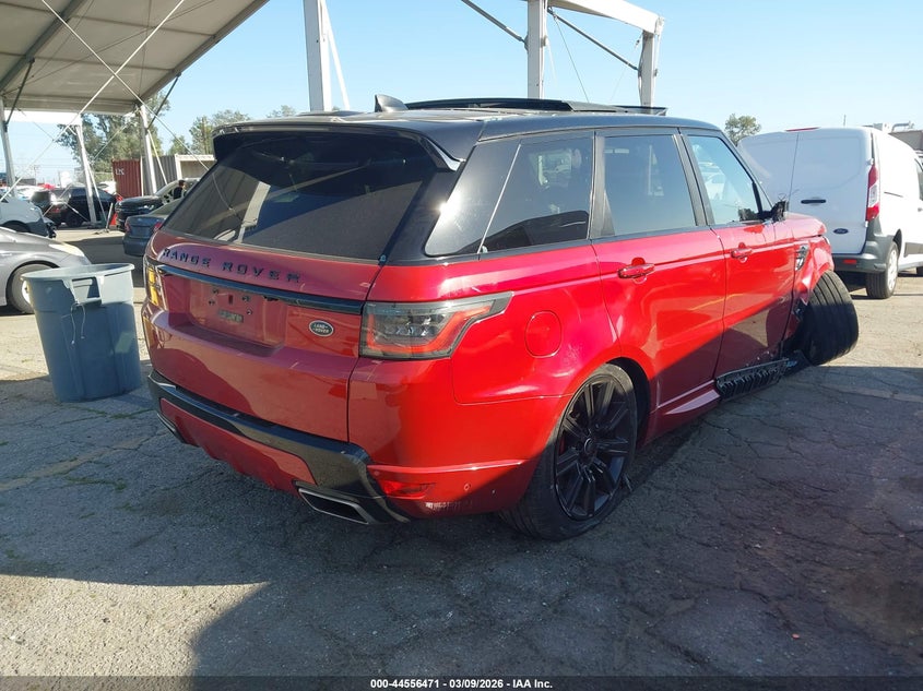 2018 Land rover Range rover sport VIN SALWV2SV5JA804136 IAAI salvage auction — FRONT END, Salvage (California), sold $6,300 on 2026-07-22 (photo 4)