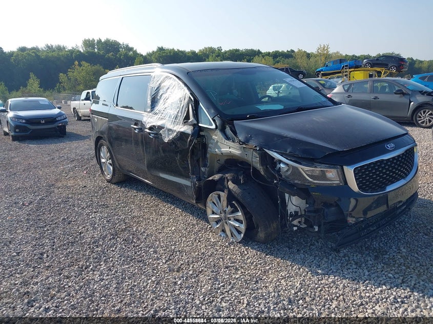 2018 Kia SEDONA VIN KNDMC5C15J6395852 IAAI salvage auction — FRONT & REAR, Salvage (Idaho), sold $1,100 on 2026-07-29 (photo 1)