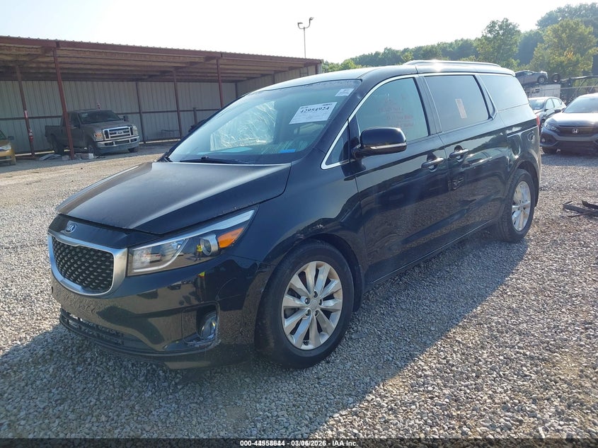 2018 Kia SEDONA VIN KNDMC5C15J6395852 IAAI salvage auction — FRONT & REAR, Salvage (Idaho), sold $1,100 on 2026-07-29 (photo 2)