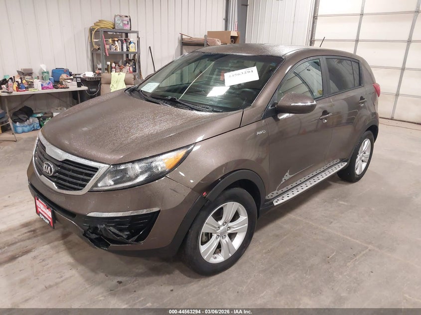 2013 Kia Sportage VIN KNDPBCA29D7427815 IAAI salvage auction — LEFT FRONT, Regular (South Dakota), sold $3,200 on 2026-07-07 (photo 2)