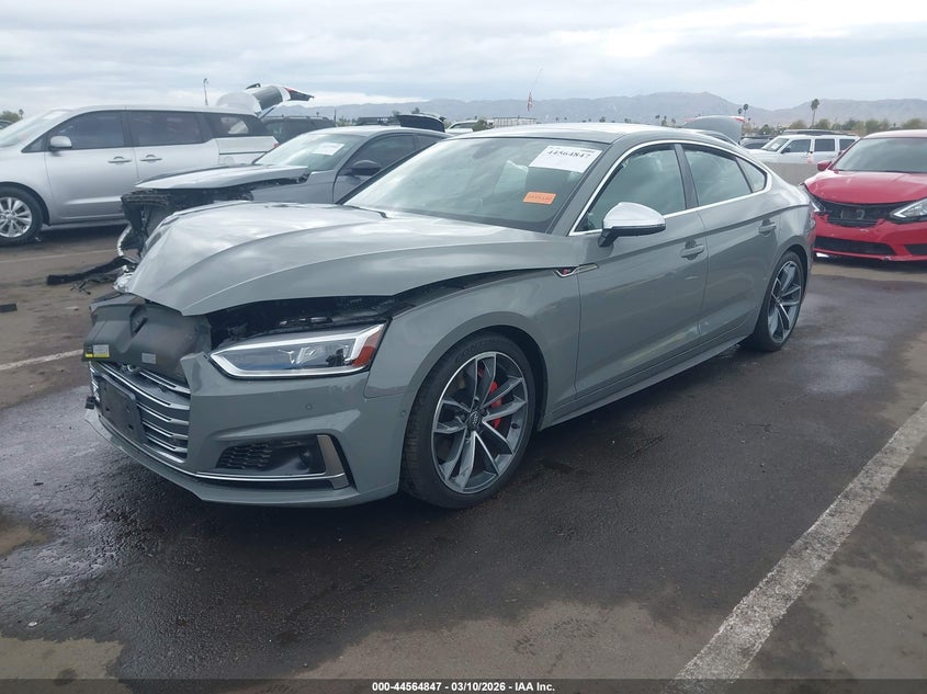 2019 Audi S5 VIN WAUC4CF58KA001431 IAAI salvage auction — RIGHT FRONT, Salvage Title, sold $7,800 on 2026-08-11 (photo 2)