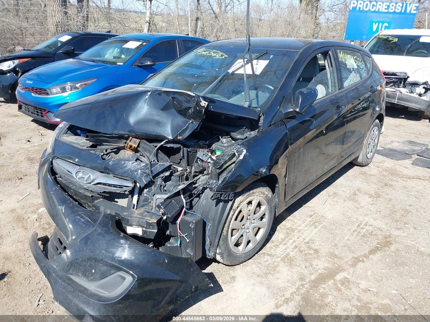 2014 Hyundai Accent VIN KMHCT5AEXEU166775 IAAI salvage auction — FRONT END, Clear (Indiana), sold $475 on 2026-07-08 (photo 2)