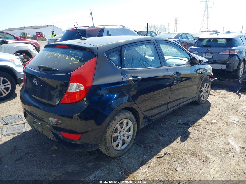 2014 Hyundai Accent VIN KMHCT5AEXEU166775 IAAI salvage auction — FRONT END, Clear (Indiana), sold $475 on 2026-07-08 (photo 4)