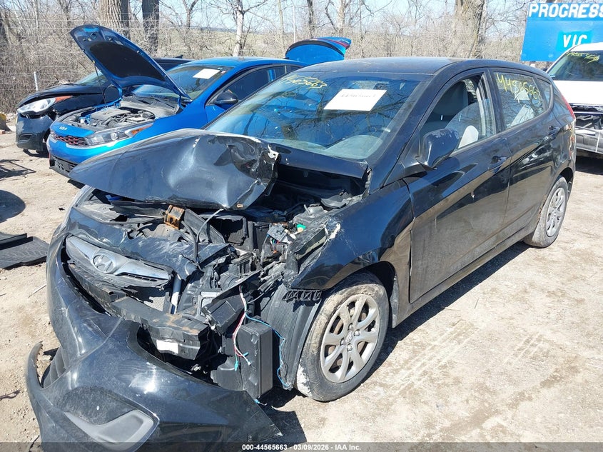 2014 Hyundai Accent VIN KMHCT5AEXEU166775 IAAI salvage auction — FRONT END, Clear (Indiana), sold $475 on 2026-07-08 (photo 6)