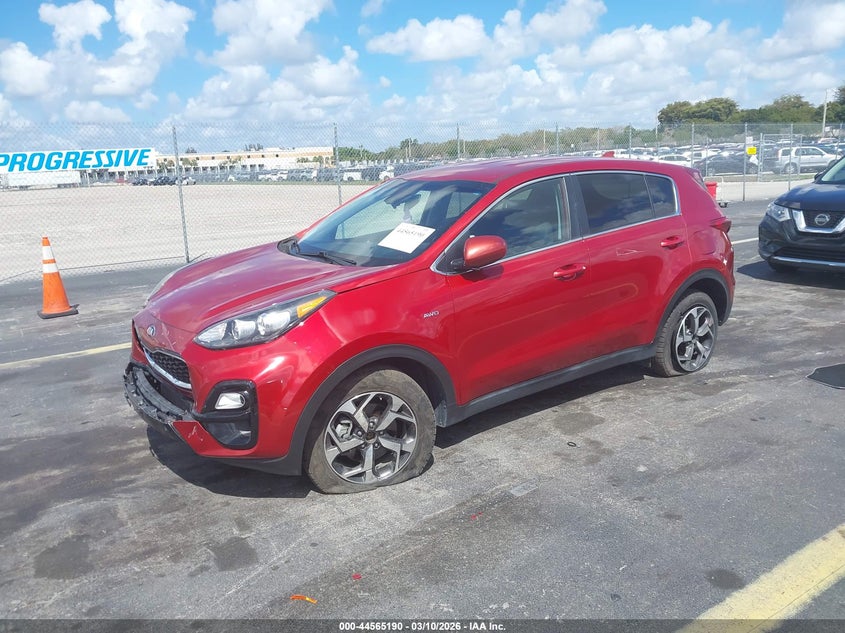 2022 Kia Sportage VIN KNDPMCAC1N7970242 IAAI salvage auction — FRONT END, Salvage Title, sold $2,500 on 2026-08-02 (photo 2)