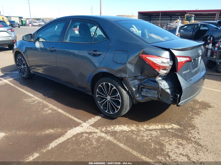 2016 Toyota Corolla VIN 5YFBURHE6GP378325 IAAI salvage auction — LEFT REAR, Clear (Hawaii), sold $4,150 on 2026-07-28 (photo 3)