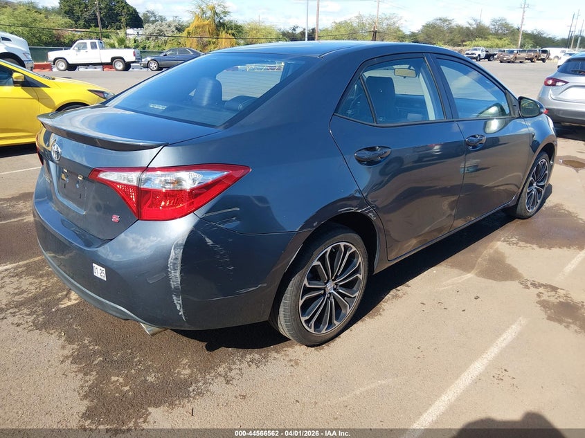 2016 Toyota Corolla VIN 5YFBURHE6GP378325 IAAI salvage auction — LEFT REAR, Clear (Hawaii), sold $4,150 on 2026-07-28 (photo 4)