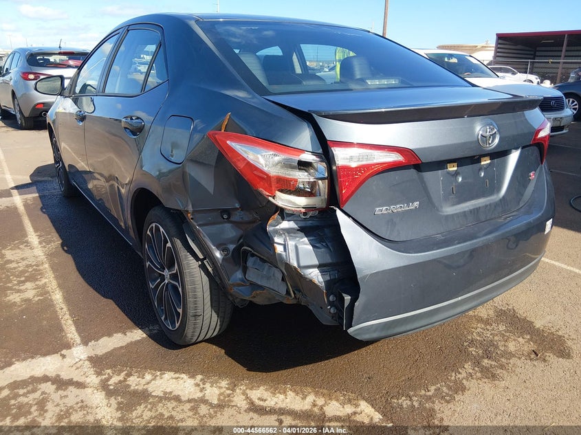 2016 Toyota Corolla VIN 5YFBURHE6GP378325 IAAI salvage auction — LEFT REAR, Clear (Hawaii), sold $4,150 on 2026-07-28 (photo 6)