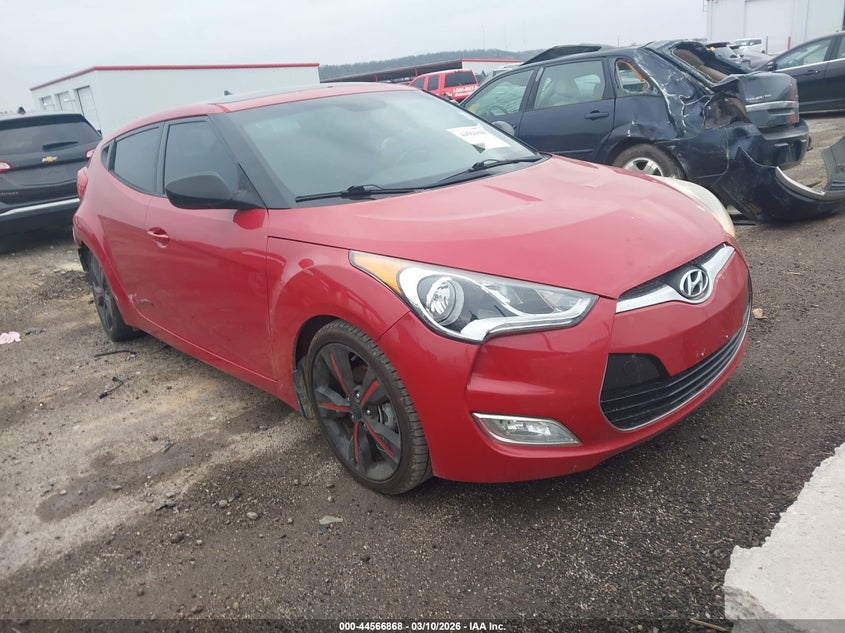 2017 Hyundai Veloster VIN KMHTC6AD2HU322180 IAAI salvage auction — REAR END, Clear (Oklahoma), sold $1,400 on 2026-07-09 (photo 1)