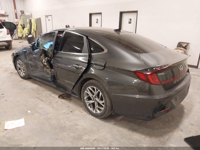 2021 Hyundai Sonata VIN 5NPEF4JA0MH083439 IAAI salvage auction — LEFT SIDE, Salvage Title, sold $2,600 on 2026-07-07 (photo 3)
