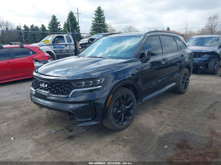2022 Kia Sorento VIN 5XYRK4LF7NG086448 IAAI salvage auction — FRONT END, Clear (Michigan), sold $3,250 on 2026-07-23 (photo 2)