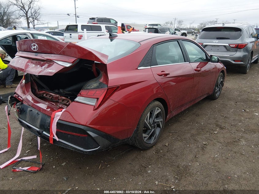 2024 Hyundai Elantra VIN KMHLP4DGXRU756315 IAAI salvage auction — REAR END, Salvage (Tennessee), sold $7,300 on 2026-07-09 (photo 4)