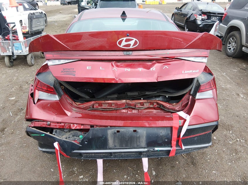 2024 Hyundai Elantra VIN KMHLP4DGXRU756315 IAAI salvage auction — REAR END, Salvage (Tennessee), sold $7,300 on 2026-07-09 (photo 6)