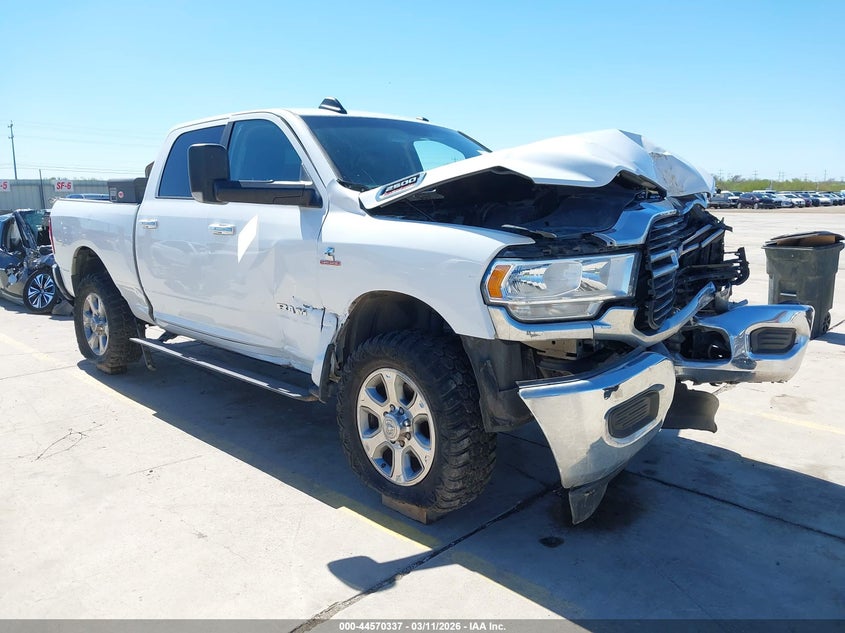 2019 Ram 2500 VIN 3C6UR5DLXKG678382 IAAI salvage auction — FRONT END, Original (Texas), sold $8,500 on 2026-07-29 (photo 1)
