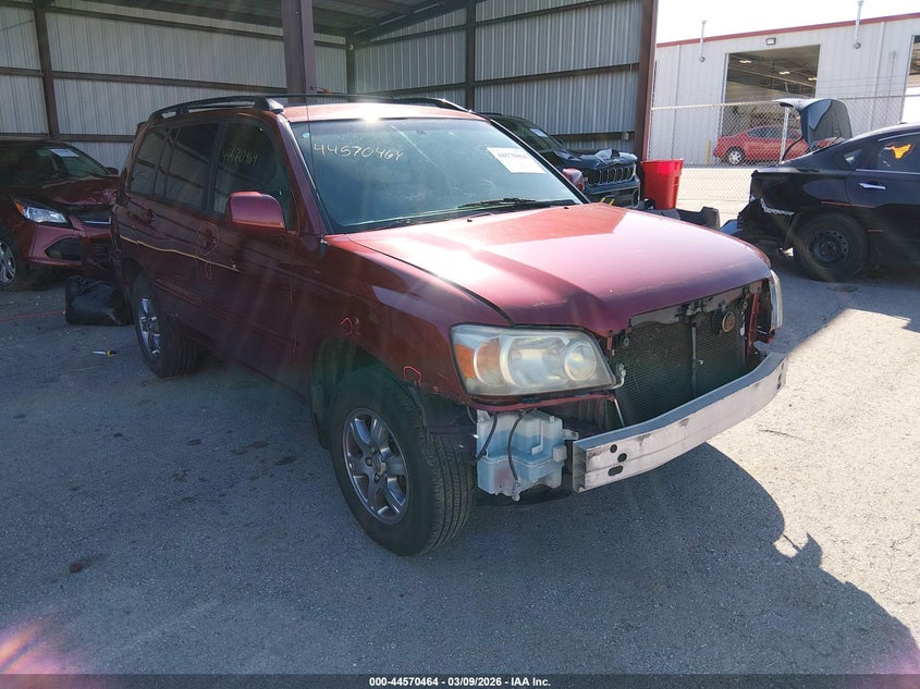 2007 Toyota Highlander VIN JTEHP21A770209484 IAAI salvage auction — FRONT END, Salvage (Missouri), sold $800 on 2026-07-09 (photo 1)