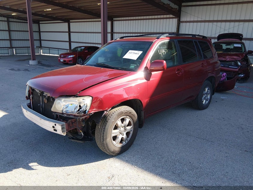 2007 Toyota Highlander VIN JTEHP21A770209484 IAAI salvage auction — FRONT END, Salvage (Missouri), sold $800 on 2026-07-09 (photo 2)