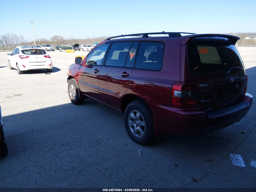 2007 Toyota Highlander VIN JTEHP21A770209484 IAAI salvage auction — FRONT END, Salvage (Missouri), sold $800 on 2026-07-09 (photo 3)