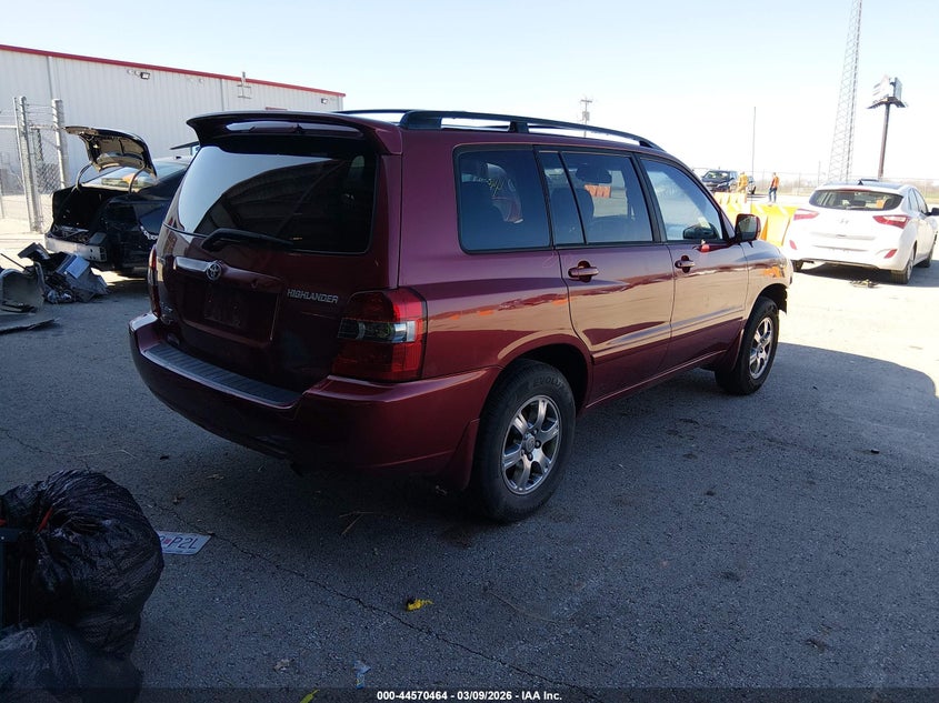 2007 Toyota Highlander VIN JTEHP21A770209484 IAAI salvage auction — FRONT END, Salvage (Missouri), sold $800 on 2026-07-09 (photo 4)