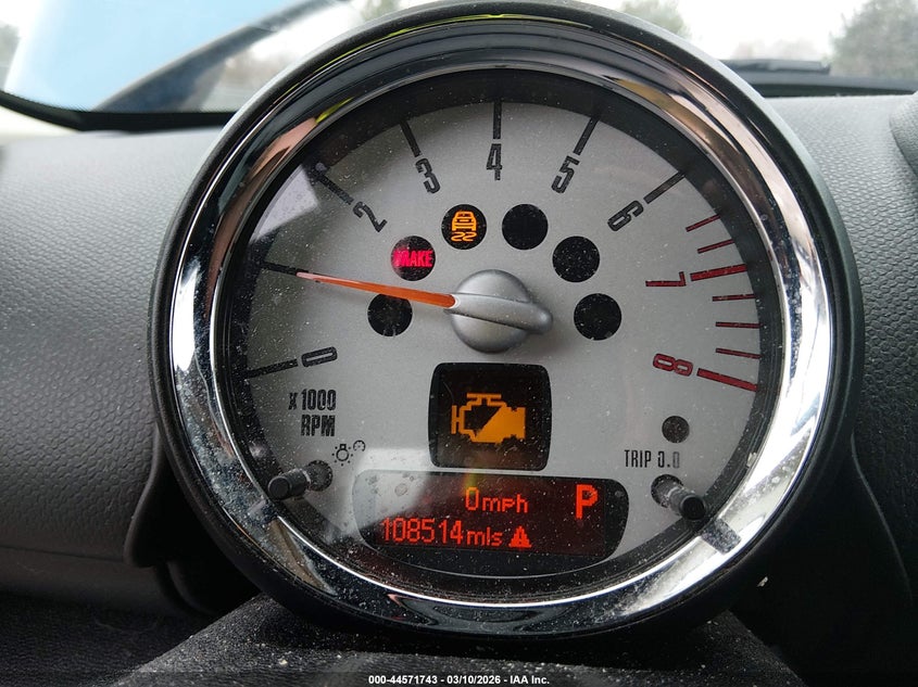 2012 Mini VIN WMWZC5C58CWL56648 IAAI salvage auction — NORMAL WEAR, Salvage Title, sold $350 on 2026-07-29 (photo 7)
