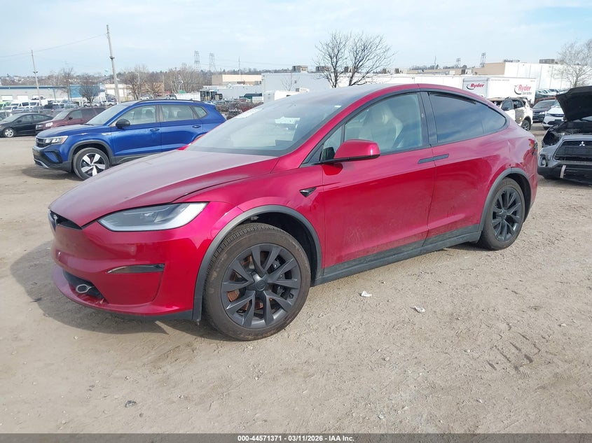 2023 Tesla Model x VIN 7SAXCAE52PF426643 IAAI salvage auction — RIGHT REAR, Salvage Title, sold $22,400 on 2026-08-20 (photo 2)