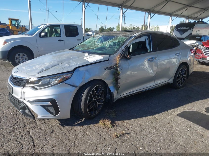 2018 Kia Optima VIN KNAGT4LE0J5020786 IAAI salvage auction — LEFT FRONT, Salvage Title, sold $1,750 on 2026-07-14 (photo 2)