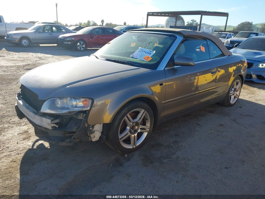 2007 Audi A4 VIN WAUDF48H47K034729 IAAI salvage auction — THEFT, Salvage (California), sold $175 on 2026-07-16 (photo 2)