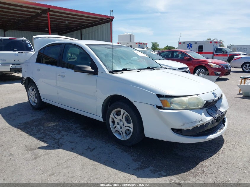 2003 Saturn Ion VIN 1G8AJ52FX3Z186625 IAAI salvage auction — FRONT & REAR, Salvage (Texas), sold $300 on 2026-07-09 (photo 1)