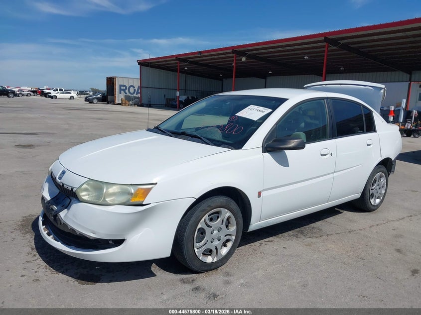 2003 Saturn Ion VIN 1G8AJ52FX3Z186625 IAAI salvage auction — FRONT & REAR, Salvage (Texas), sold $300 on 2026-07-09 (photo 2)
