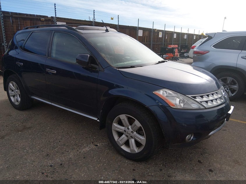 2007 Nissan Murano VIN JN8AZ08W47W626746 IAAI salvage auction — HAIL, Clear (Colorado), sold $125 on 2026-07-14 (photo 1)