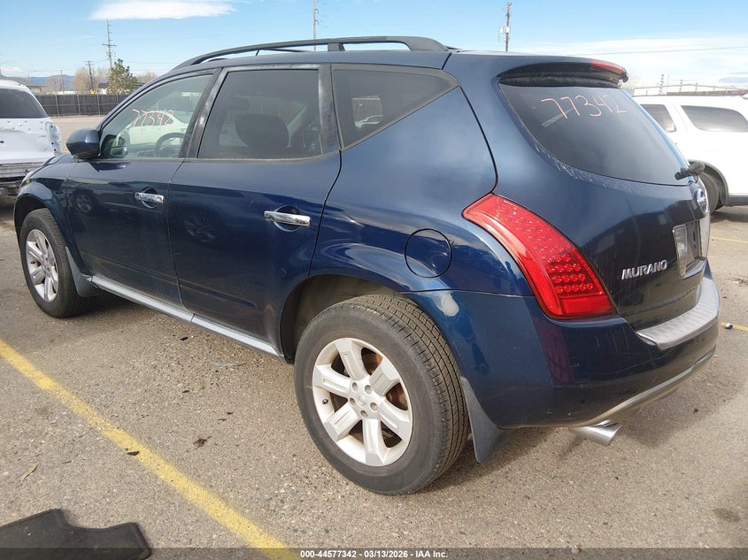 2007 Nissan Murano VIN JN8AZ08W47W626746 IAAI salvage auction — HAIL, Clear (Colorado), sold $125 on 2026-07-14 (photo 3)