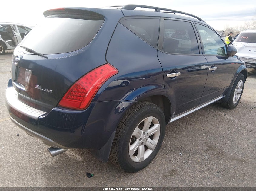 2007 Nissan Murano VIN JN8AZ08W47W626746 IAAI salvage auction — HAIL, Clear (Colorado), sold $125 on 2026-07-14 (photo 4)