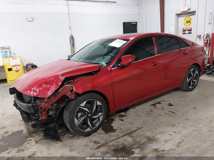 2021 Hyundai Elantra VIN 5NPLN4AG6MH022174 IAAI salvage auction — FRONT END, Salvage Title, sold $1,900 on 2026-07-21 (photo 2)