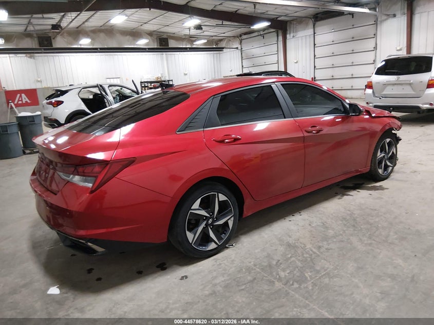 2021 Hyundai Elantra VIN 5NPLN4AG6MH022174 IAAI salvage auction — FRONT END, Salvage Title, sold $1,900 on 2026-07-21 (photo 4)