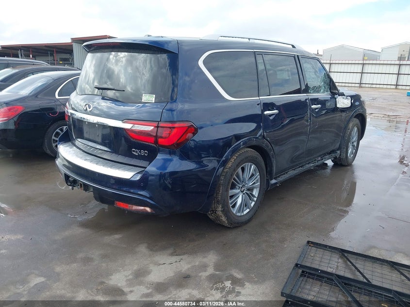 2023 Infiniti Qx80 VIN JN8AZ2AD8P9875151 IAAI salvage auction — ROLLOVER, Original (Texas), sold $12,900 on 2026-09-15 (photo 4)