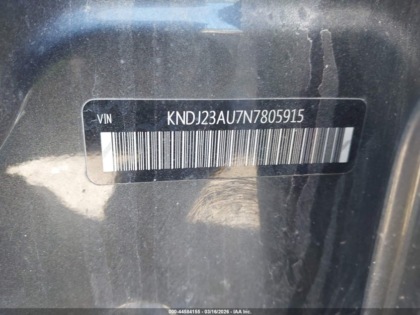 2022 Kia Soul VIN KNDJ23AU7N7805915 IAAI salvage auction — RIGHT FRONT, Salvage Title, sold $2,350 on 2026-08-01 (photo 9)