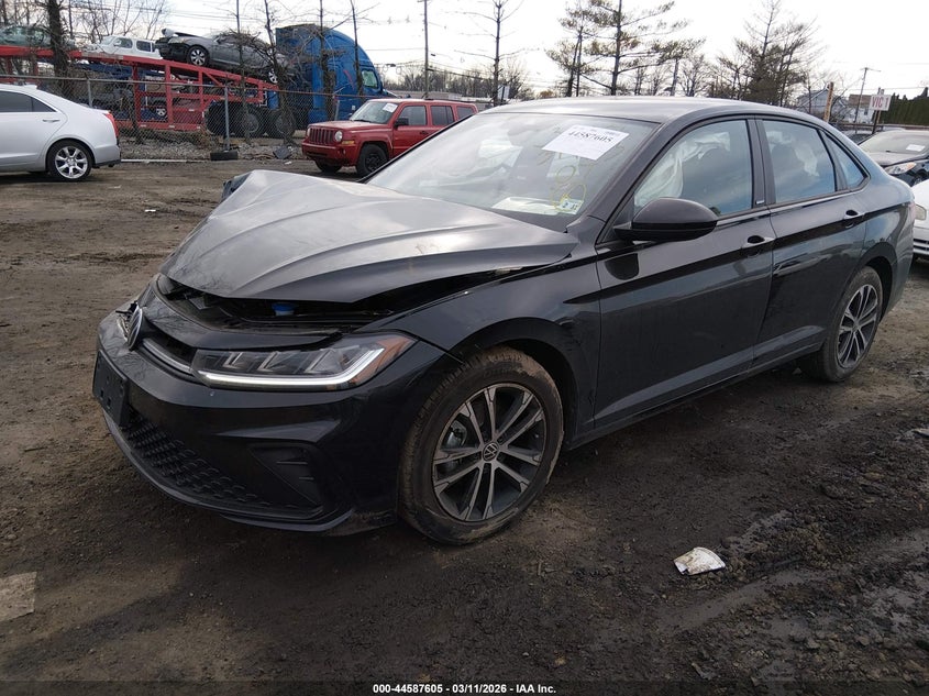 2025 Volkswagen Jetta VIN 3VWBX7BUXSM103422 IAAI salvage auction — FRONT END, Salvage (New Jersey), sold $4,300 on 2026-07-09 (photo 2)