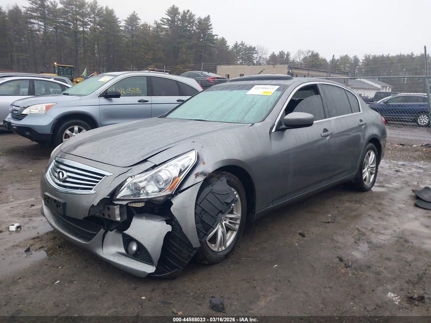 2010 Infiniti G VIN JN1CV6AR8AM451074 IAAI salvage auction — LEFT FRONT, Salvage (Massachusetts), sold $425 on 2026-07-10 (photo 2)