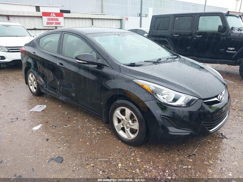2014 Hyundai Elantra VIN KMHDH4AE6EU093680 IAAI salvage auction — RIGHT SIDE, Salvage Title, sold $1,350 on 2026-07-09 (photo 1)