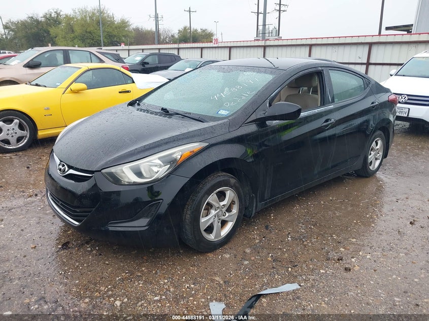 2014 Hyundai Elantra VIN KMHDH4AE6EU093680 IAAI salvage auction — RIGHT SIDE, Salvage Title, sold $1,350 on 2026-07-09 (photo 2)